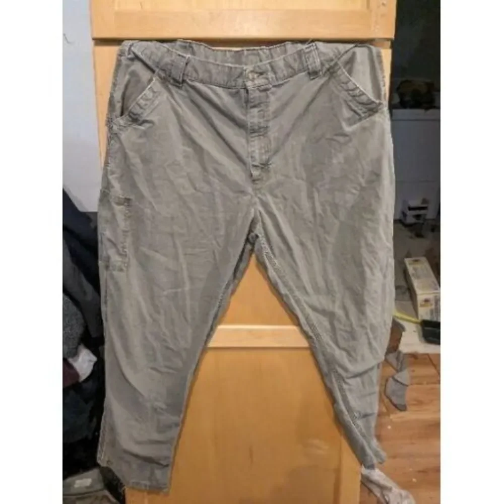 CARHARTT - Men's B151 LBR - Light green Dungaree Carpenter Pants - Size 42X30‎